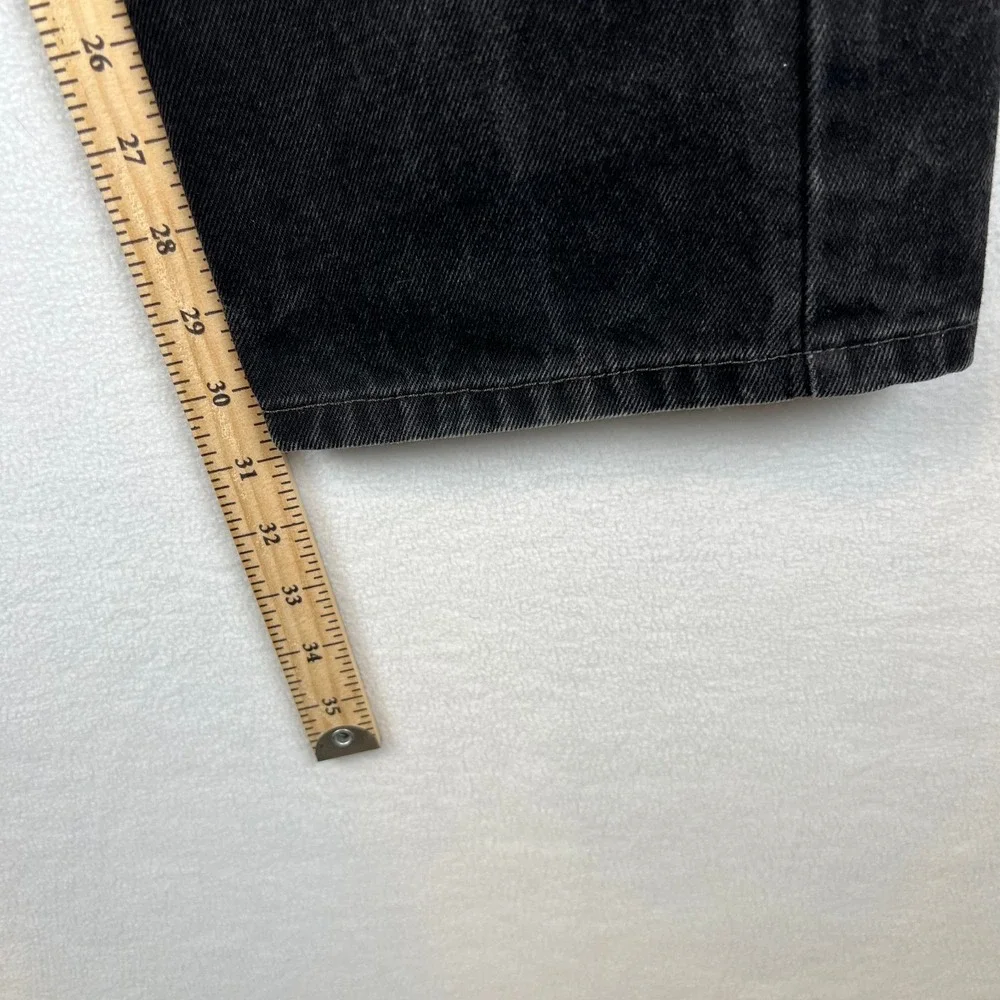 Levis 505 Jeans Mens 38x32 Regular Fit Black Denim Pants Classic‎ Casual